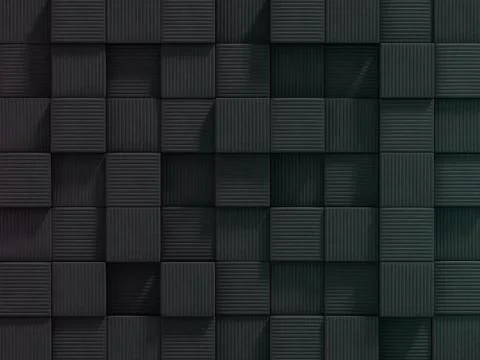 Two tone squares extruded abstract background. 3D Stock Illustration