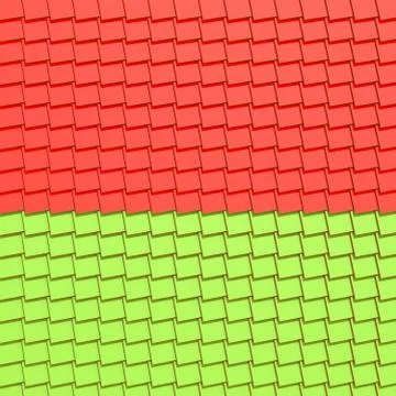 Two tone squares extruded abstract background. 3D Stock Illustration