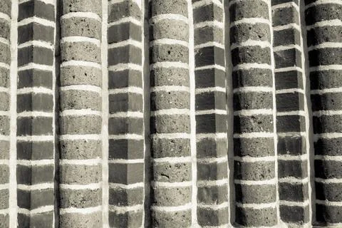 Two tone stripe wall pattern in monochrome style 스톡 사진