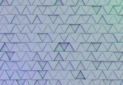 Two tone triangle extruded abstract background. 3D Stock Illustration