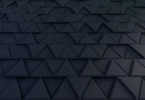 Two tone triangle extruded abstract background. 3D Stock Illustration