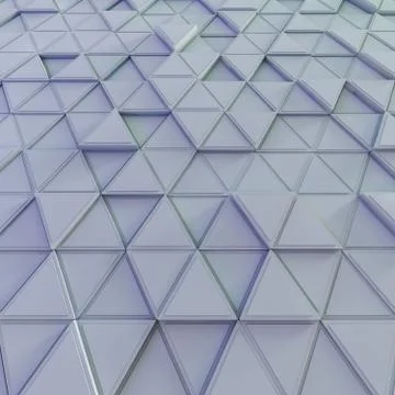 Two tone triangle extruded abstract background. 3D Stock Illustration