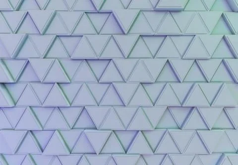 Two tone triangle extruded abstract background. 3D Stock Illustration