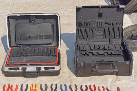 Two tool boxes Stock Photos