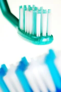 Two toothbrushes Stock Photos