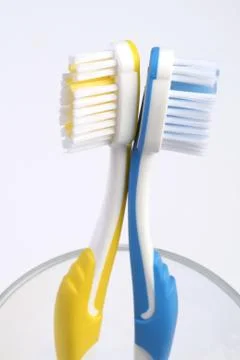 Two toothbrushes Stock Photos