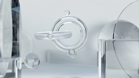 Two torus connected like chain links, oddly satisfying, Abstract background Stock Footage 226248087