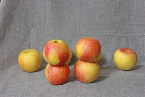 Two towers of apples Stock Photos