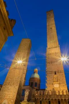Two towers of Bologna Emilia Romagna Italy Stock Photos