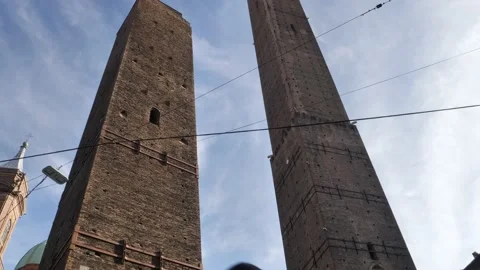 TWO TOWERS IN BOLOGNA Stock Footage 167498716