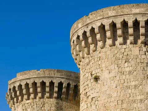 Two towers of a castle Stock Photos