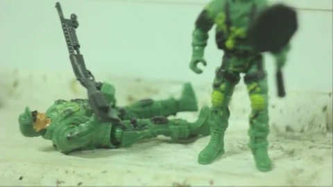 Two toy soldier standing Stock Footage 73312529