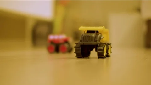 Two toy trucks Stock Footage 106122827