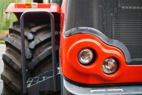 Two tractor headlights Stock Photos