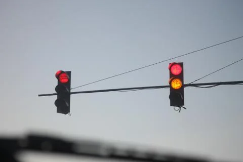 Two traffic lights Stock Photos