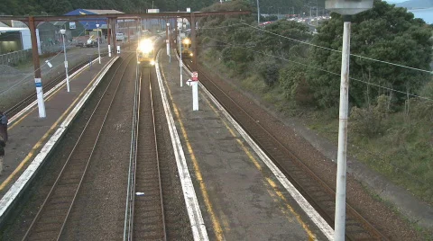 Two trains 2 Stock Footage 482500