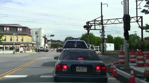 Two trains pass Stock Footage 8913245