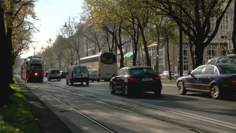 Two trams in Vienna 動画素材 148875617