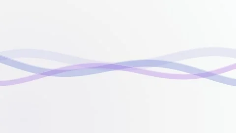 Two translucent purple and blue ribbon bands flow smoothly across the frame Stock Footage 340831687