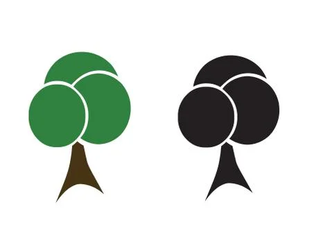 Two trees vector - ecology concept Stock Illustration