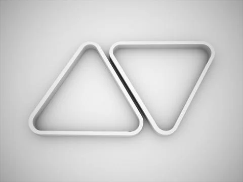 Two triangles concept black and white Stock Illustration