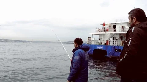 Two Turkish Fishermen Stock Footage 106973479