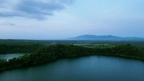 Two twin lakes side by side 스톡 동영상 238768401