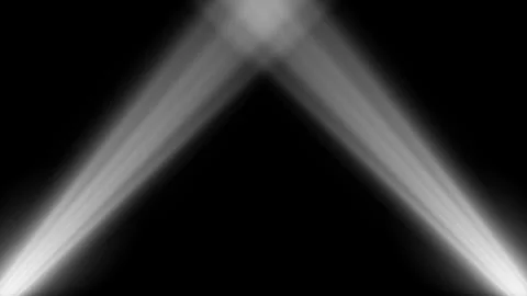 Two twin searchlights sweeping  scanning side to side. Vídeos de archivo 343769391
