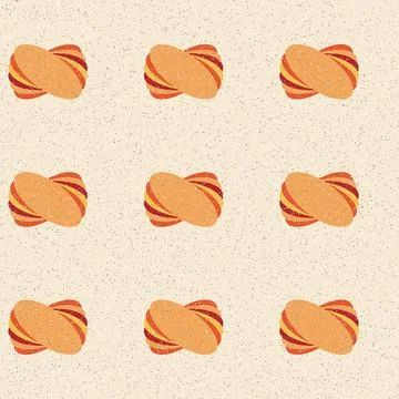 Two twisted bread rolls with sesame seeds on white background illustration Stock Illustration