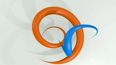 Two twisting curves Stock Footage 12325971