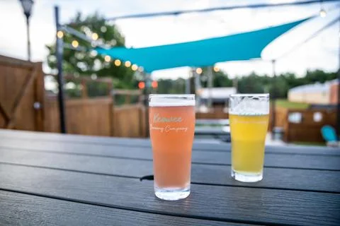 Two type of alcoholic fruit drinks in Seneca, South Carolina Stock Photos