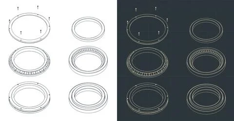 Two types of bearings Stock Illustration
