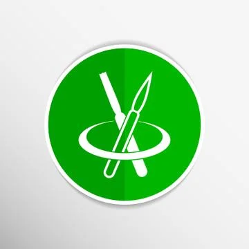 Two types of brush icon eyeshadow white vector products Stock Illustration