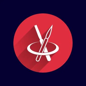 Two types of brush icon eyeshadow white vector products Stock Illustration