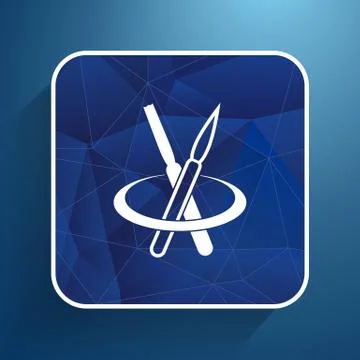 Two types of brush icon eyeshadow white vector products Stock Illustration