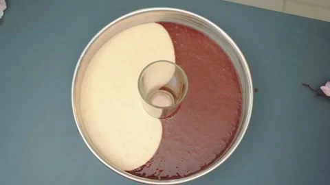 Two types of mixed dough chocolate and cream Stock Footage 252373966