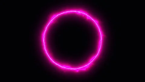 Two types of pink circles, one energetic other neon glow. Emphasizing elements Stock Footage 259322288