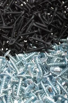 Two types of screws Stock Photos