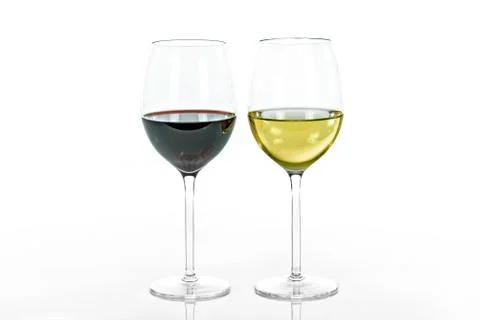 Two types of wine Foto stock