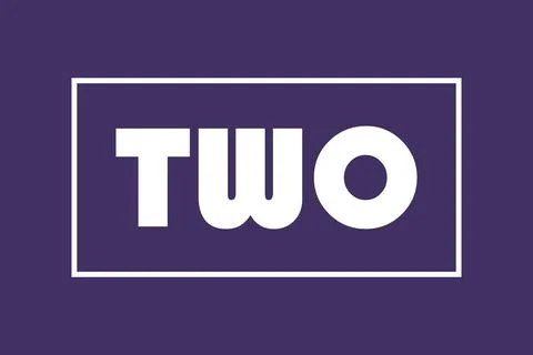 "Two" typography text t-shirt vector design Stock Illustration