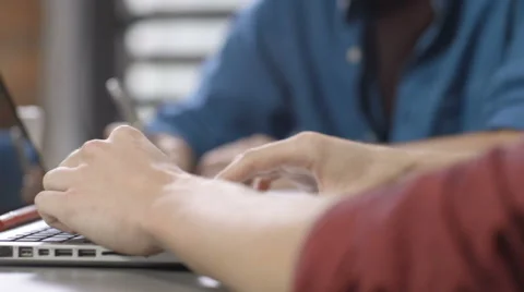 Two university students working on project together in loft modern interior 库存影片 67672187