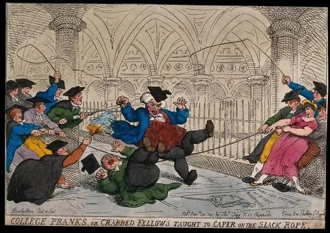 Two university teachers walking in a crypt are tripped up and assaulted by .. Ilustración de archivo