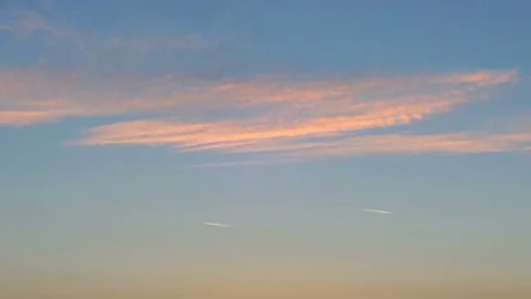 Two unknown object flying across the sky Stock Footage 71162496