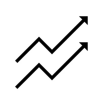 Two uptrend graphic Stock Illustration