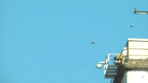 Two US Fighter Jets Stockbeeldmateriaal 10595108