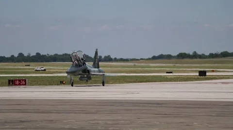TWO USAF T 38 TALON taxi Video stock 64607150
