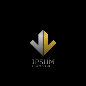 Two V letters logo Stock Illustration