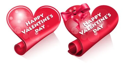 Two valentine heart Stock Illustration