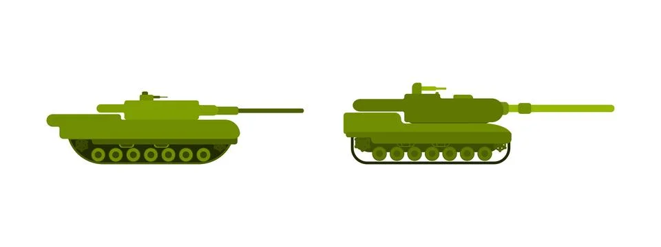 Two variants of one tank new weapon style vector Stock Illustration