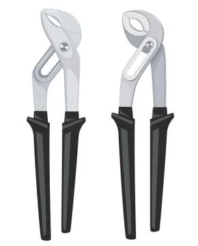 Two vector alligator wrench Stock Illustration